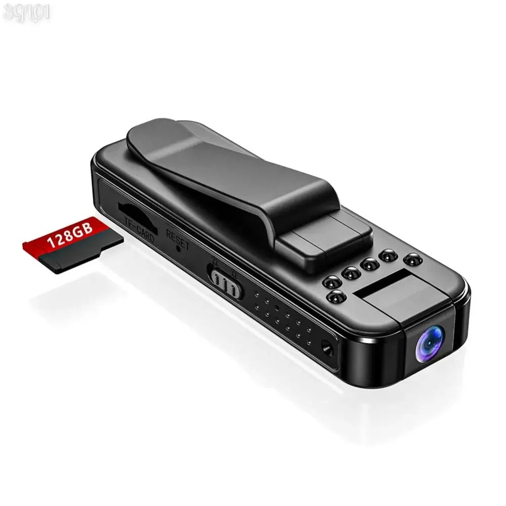 HKFUG Mini Cámara Corporal HD 1080P con Lente Giratoria de 180°