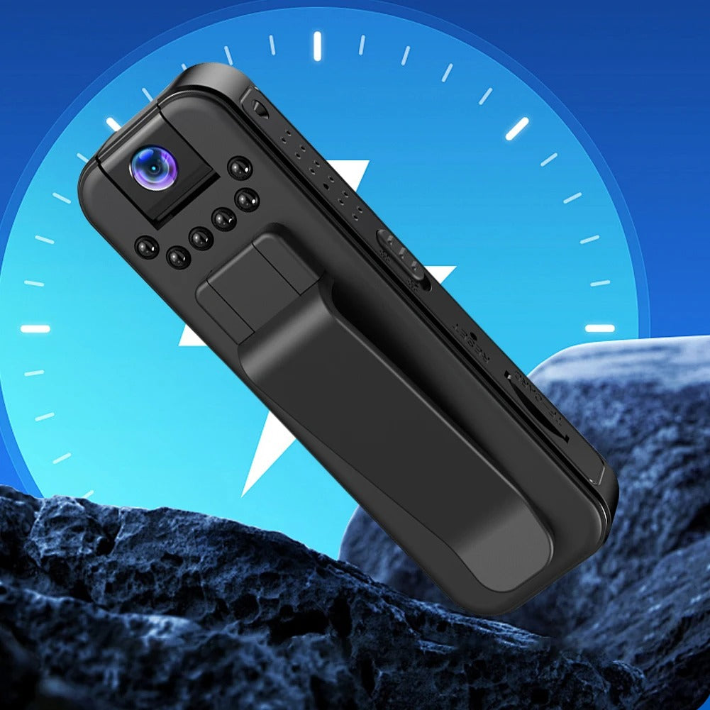 HKFUG Mini Cámara Corporal HD 1080P con Lente Giratoria de 180°