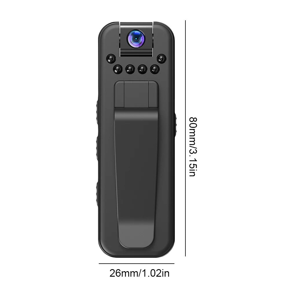 HKFUG Mini Cámara Corporal HD 1080P con Lente Giratoria de 180°