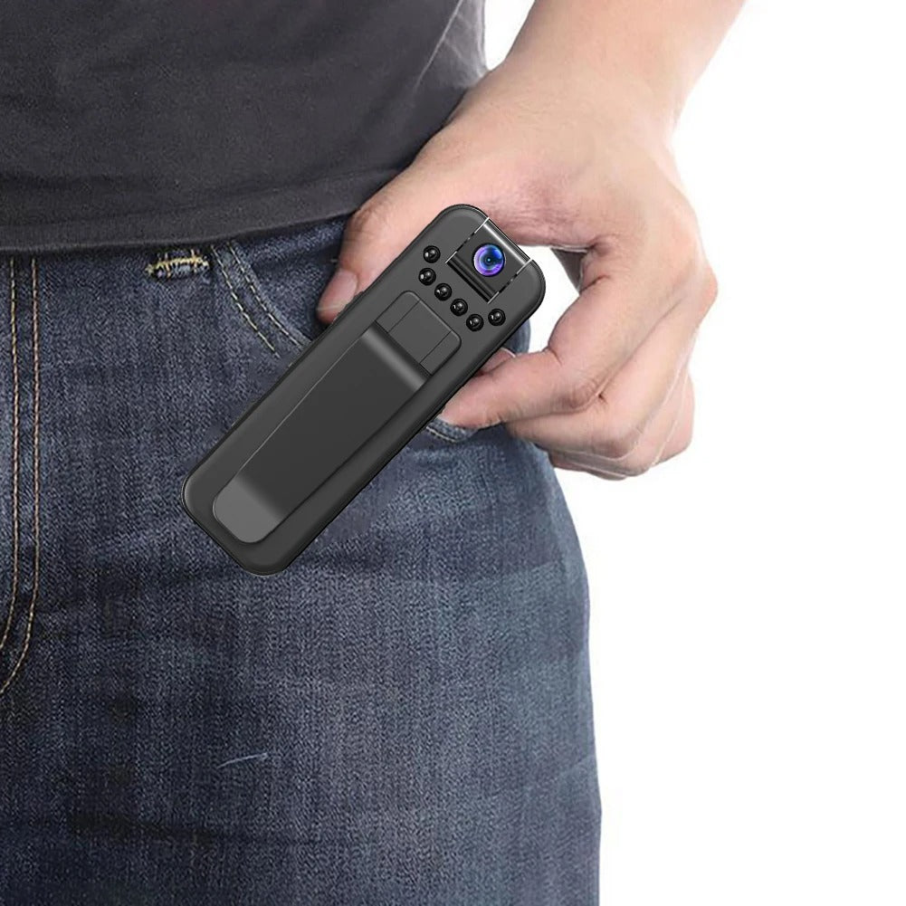 HKFUG Mini Cámara Corporal HD 1080P con Lente Giratoria de 180°